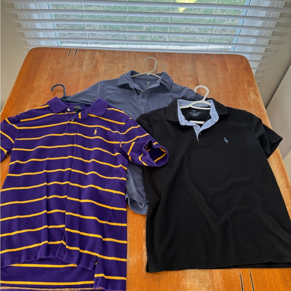 Lot of 3 Polo by Ralph Lauren Tailorbyrd, and Gap
